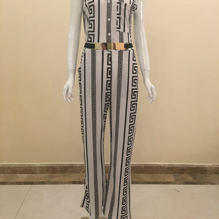 Women's Geometric Printed Sleeveless Romper - Wnkrs