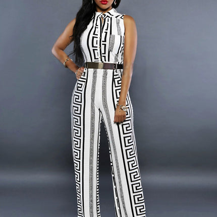 Women's Geometric Printed Sleeveless Romper - Wnkrs