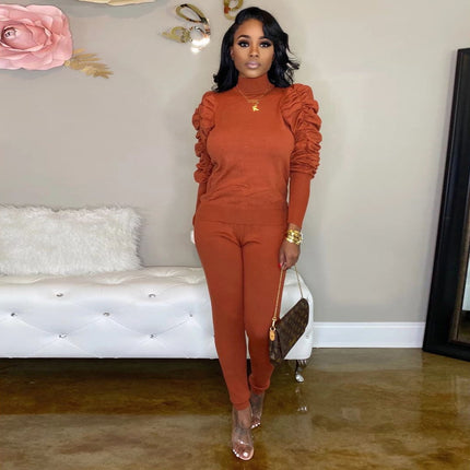 Women's Elegant Pullover and Leggings Set - Wnkrs