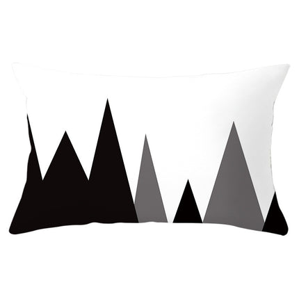 Geometric Patterned Rectangular Cushion Cover - wnkrs