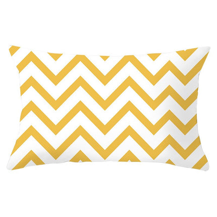 Geometric Patterned Rectangular Cushion Cover - wnkrs