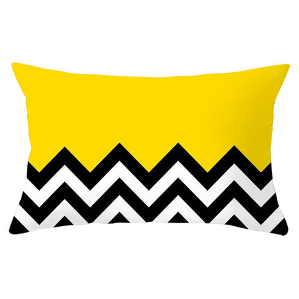 Geometric Patterned Rectangular Cushion Cover - wnkrs