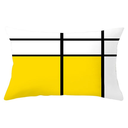 Geometric Patterned Rectangular Cushion Cover - wnkrs