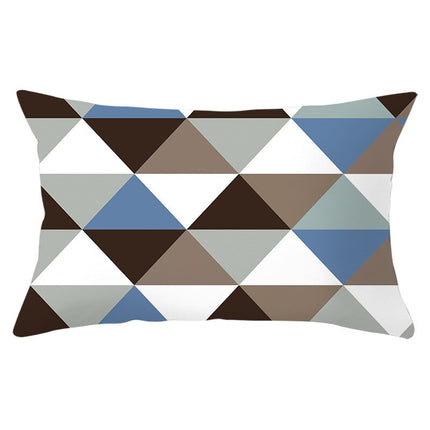 Geometric Patterned Rectangular Cushion Cover - wnkrs