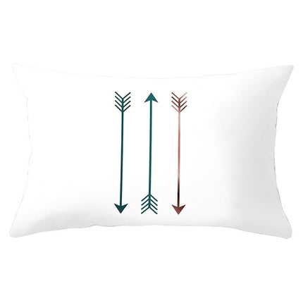 Geometric Patterned Rectangular Cushion Cover - wnkrs