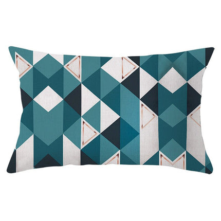 Geometric Patterned Rectangular Cushion Cover - wnkrs