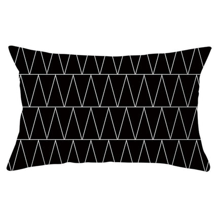 Geometric Patterned Rectangular Cushion Cover - wnkrs