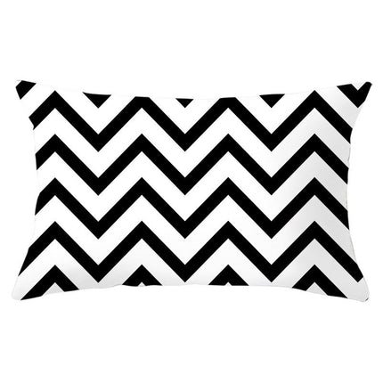 Geometric Patterned Rectangular Cushion Cover - wnkrs