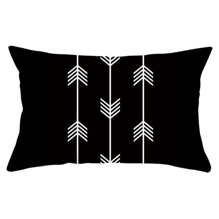 Geometric Patterned Rectangular Cushion Cover - wnkrs