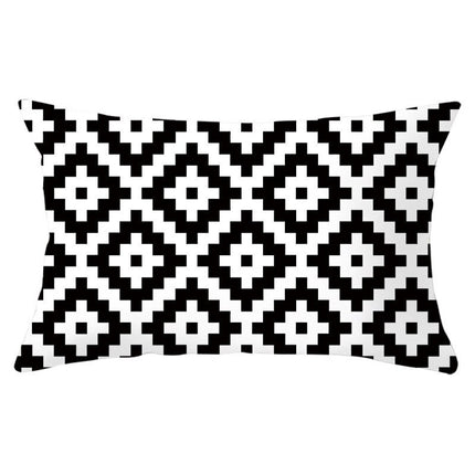 Geometric Patterned Rectangular Cushion Cover - wnkrs