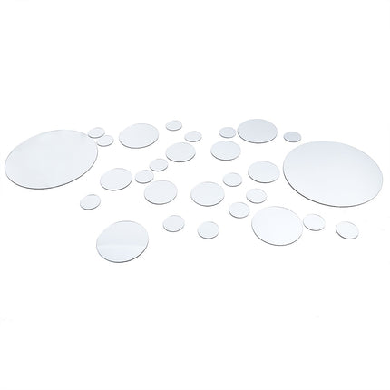Decorative Round Mirror Wall Stickers Set - Wnkrs