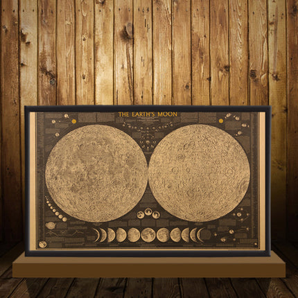 Large Kraft Poster Earth's Moon Map - wnkrs