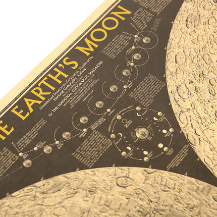 Large Kraft Poster Earth's Moon Map - wnkrs