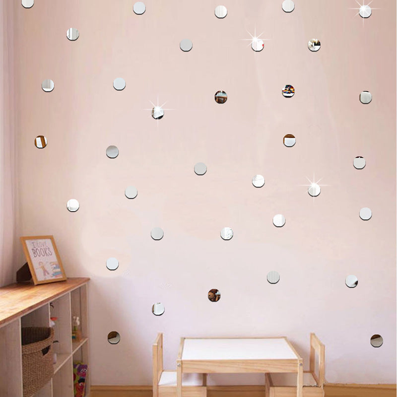 Mirror-Look Wall Stickers, 100-Piece Pack