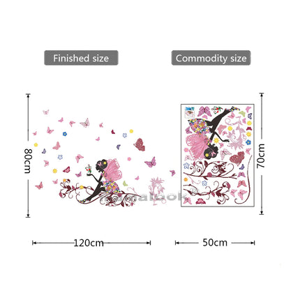 Butterfly Floral Fairy Wall Stickers - Wnkrs