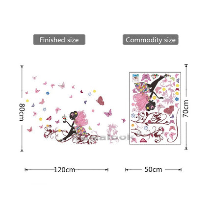 Butterfly Floral Fairy Wall Stickers - Wnkrs