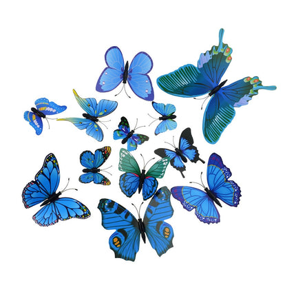 PVC 3D Butterfly Wall Decor Stickers 12 pcs Set - Wnkrs