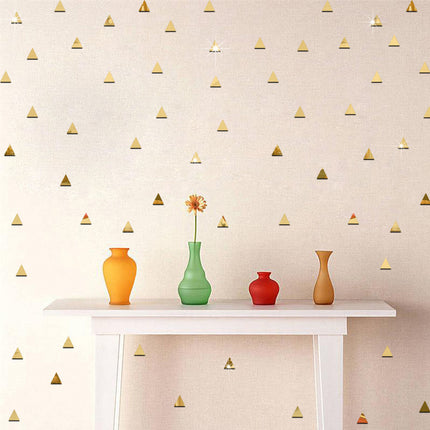 Acrylic Mirrored Decorative Wall Stickers, 100 Pcs/set - wnkrs