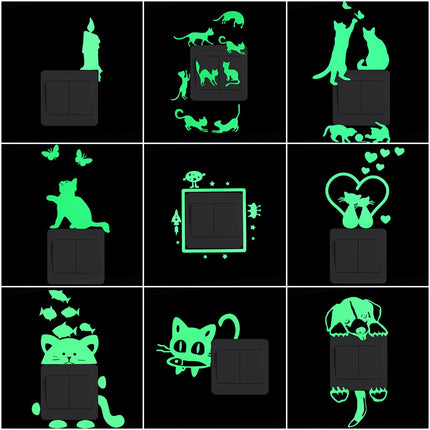Cartoon Fluorescent Switch Sticker - Wnkrs