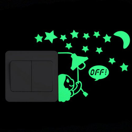 Cartoon Fluorescent Switch Sticker - Wnkrs