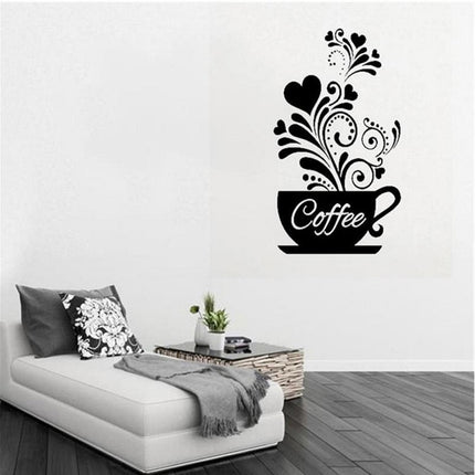 Coffee Cup Shaped Wall Sticker - wnkrs
