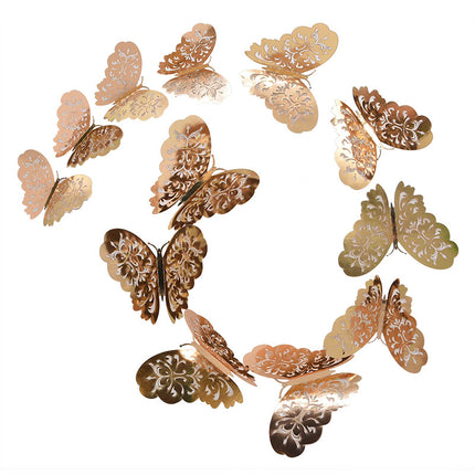 Patterned 3D Butterfly Wall Stickers Set - Wnkrs