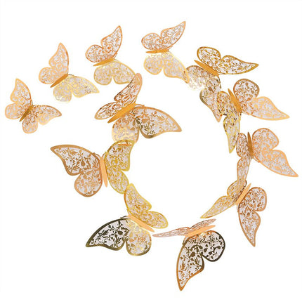 Patterned 3D Butterfly Wall Stickers Set - Wnkrs