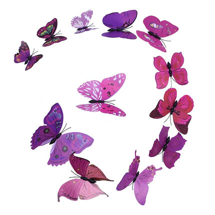 Patterned 3D Butterfly Wall Stickers Set - Wnkrs