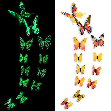 Patterned 3D Butterfly Wall Stickers Set - Wnkrs