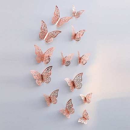 Twelve Hollow Butterfly Wall Stickers - Wnkrs