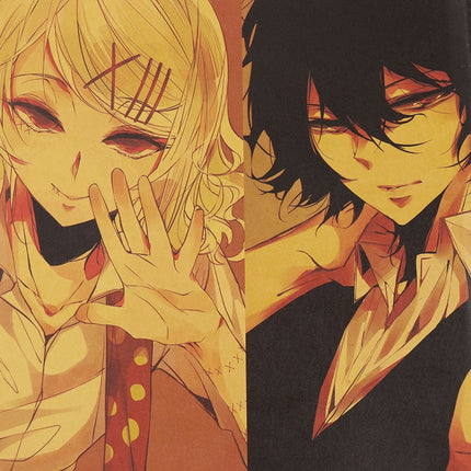 Anime Themed Kraft Paper Poster - wnkrs