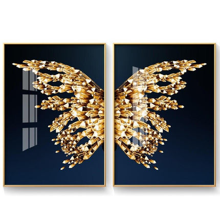 Golden Butterfly Wings Wall Poster - Wnkrs