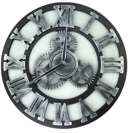 Wooden Industrial Style Wall Clock - wnkrs