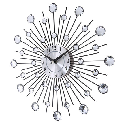 Round Crystal Patterned Wall Clock - wnkrs