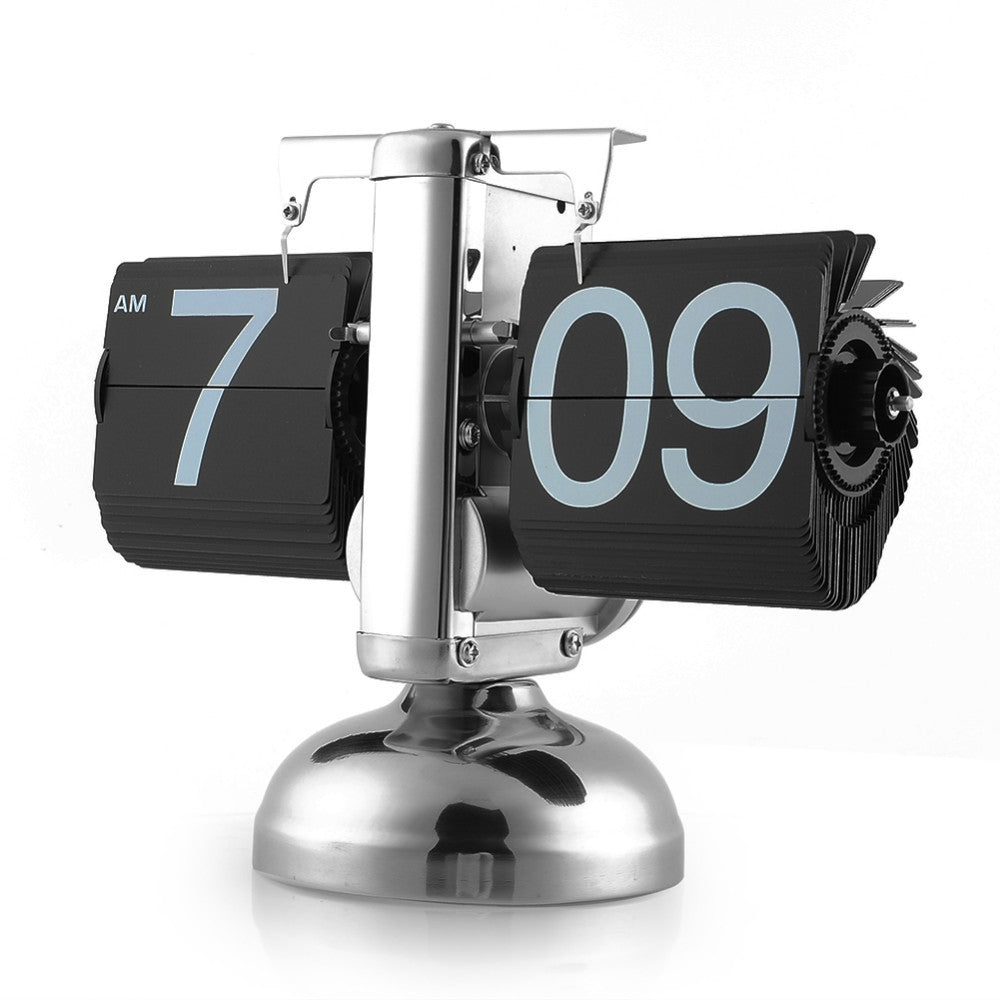 Steampunk Loft Style Auto Flip Table Clock