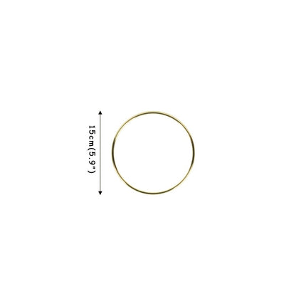 Metal Hanging Hoop in Gold Color - wnkrs