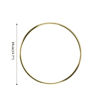 Metal Hanging Hoop in Gold Color - wnkrs
