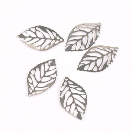 Set of 50 Metal Filigree Embellishment Leaves - wnkrs
