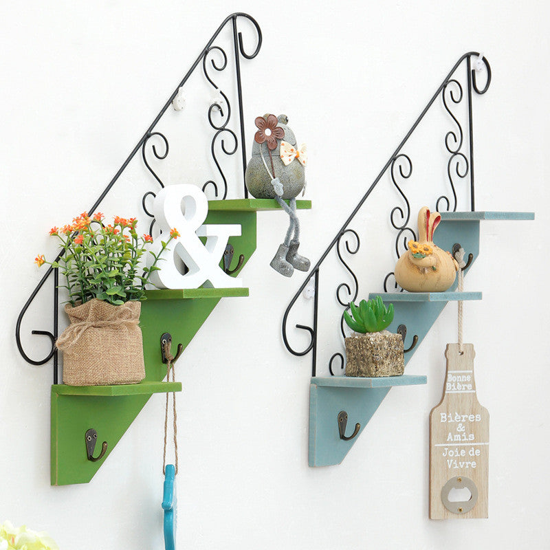 Vintage Design Wooden Wall Shelf