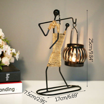 Abstract Metal Character Candle Holder - wnkrs
