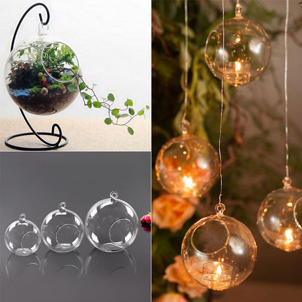 Spherical Glass Hanging Candle Holders Set - wnkrs