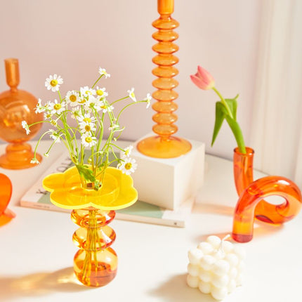 Transparent Tapered Glass Candle Holder - wnkrs