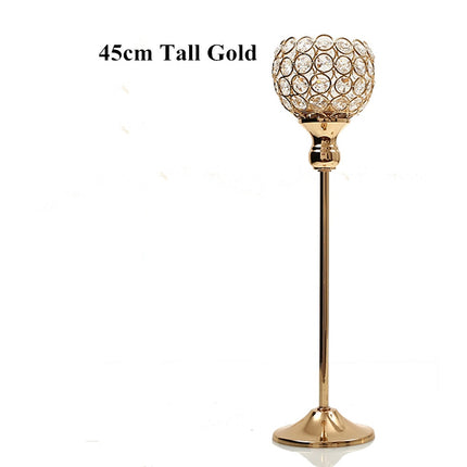 Crystal Tealight Candle Holder in Metal - wnkrs