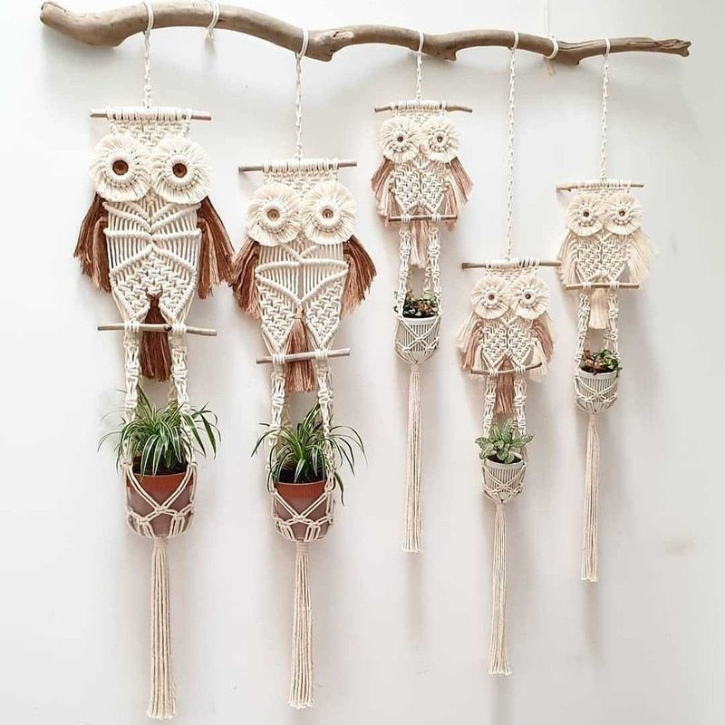 Nordic Style Owl Cotton Macrame