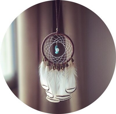 Handmade Dream Catcher with Feathers and Jingle Bells - wnkrs