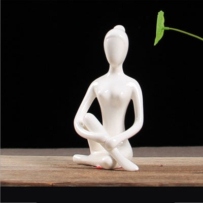 Abstract Ceramic Yoga Poses Figurine - wnkrs