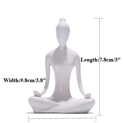 Abstract Ceramic Yoga Poses Figurine - wnkrs