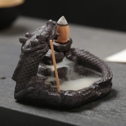 Ceramic Dragon Incense Burner & Stick Holder - Wnkrs