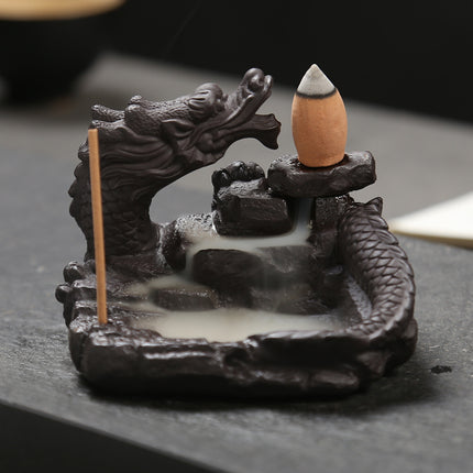Ceramic Dragon Incense Burner & Stick Holder - Wnkrs