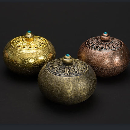 Carved Metal Incense Burner - Wnkrs